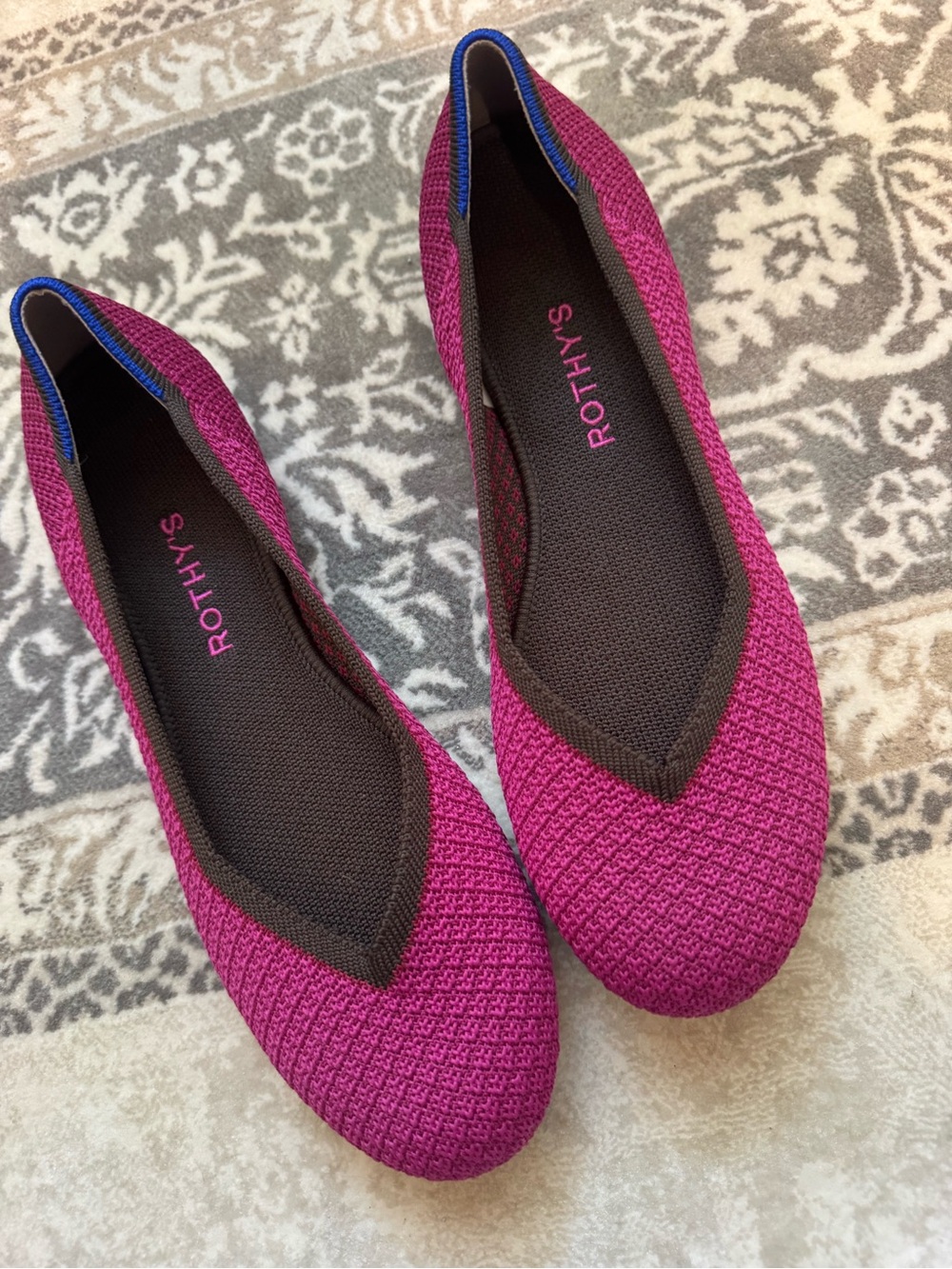 Rothy's Magenta The Flat Womens Limited Edition Round Toe. Size 9